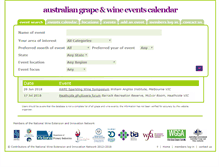 Tablet Screenshot of grapeandwineevents.com.au